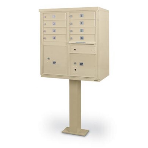8 Door F-Spec Cluster Box Unit with Pedestal